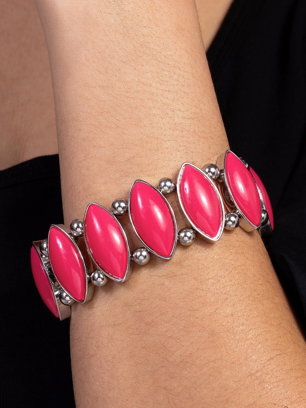paparazzi Hot Pink Marquise Link Bracelet